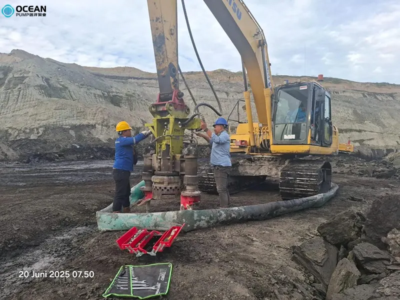 Submersible Slurry Pump Powered By An Excavator Submersible Slurry Pump Powered By An Excavator